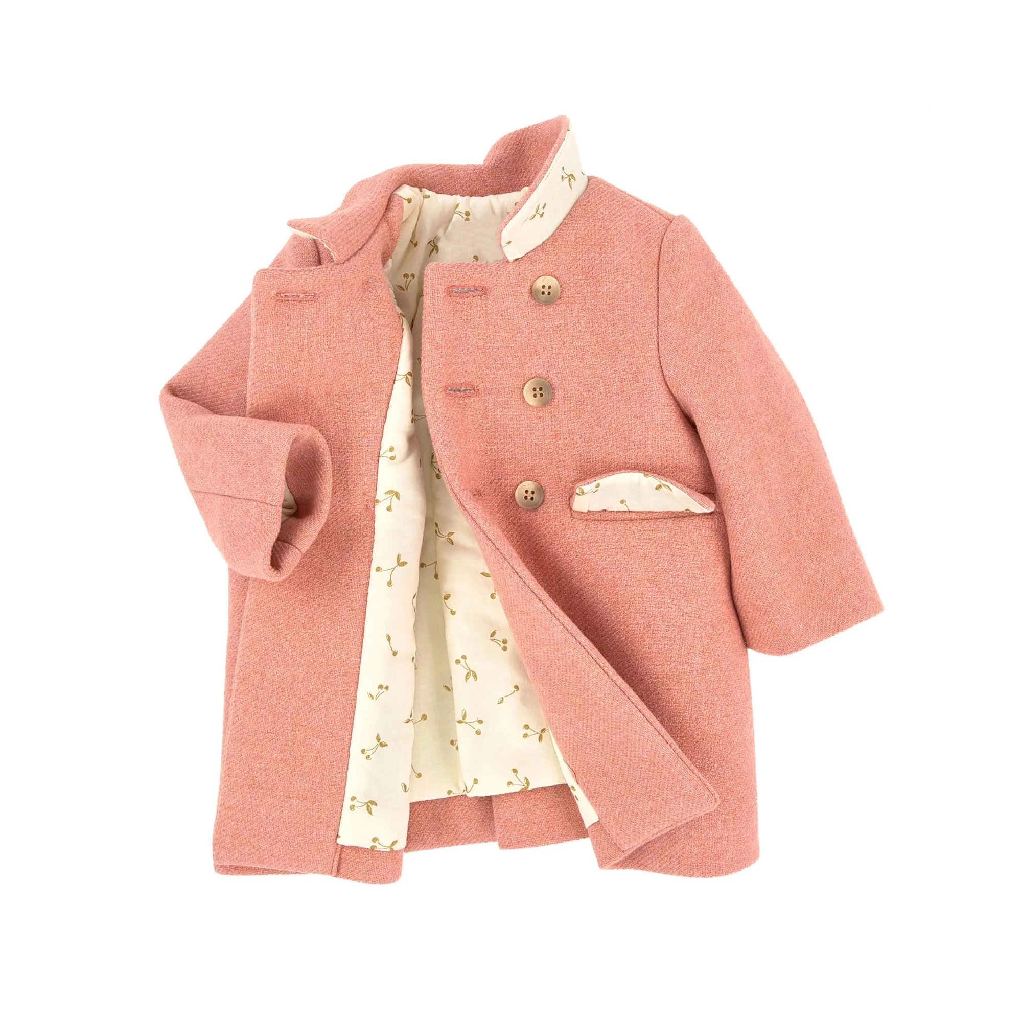 European autumn fashion cashmere winter coats for kids 2025