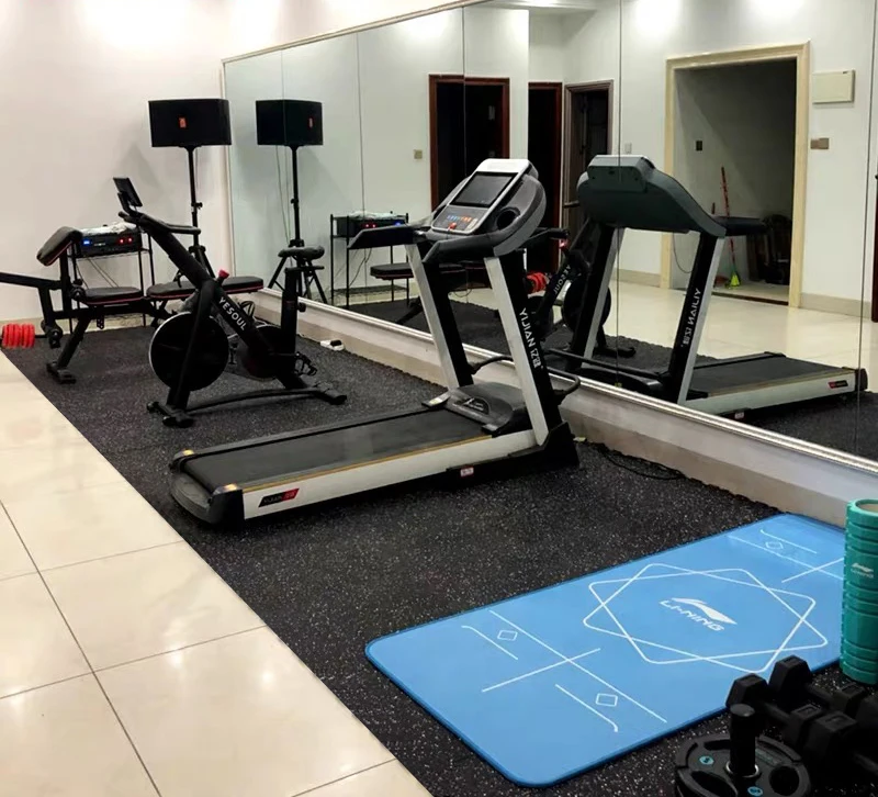 
5 mm shock absorbing floor gym mat rubber tile EPDM flooring 