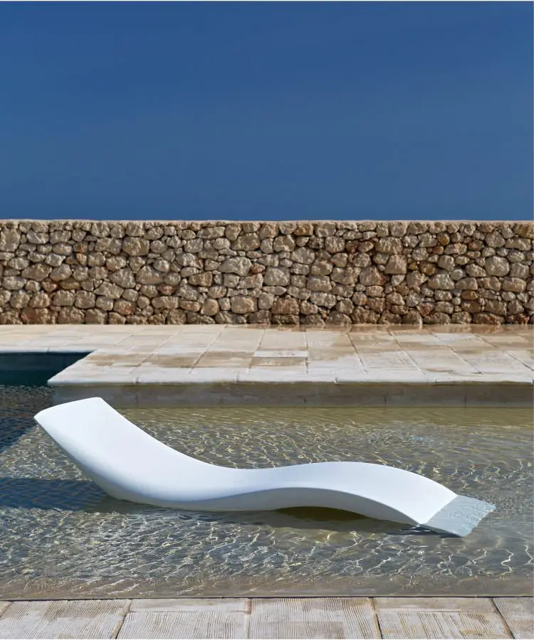 In-pool Ledge Pool Lounger Outdoor In Water Sun Chaise Chair Furniture In-pool Chaises For Sale