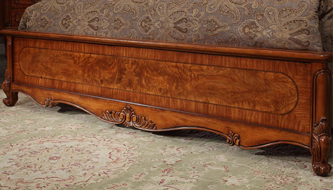 Classic Luxury Wooden Hotel Furniture Beautiful High End Design Bedroom Set King Size Bed American Style Bedroom Set GMB15