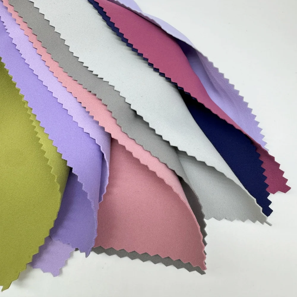 Brushed 50D+30D Breathable Stretch 82%polyester 18%spandex dry fit cold sportswear spandex fabric