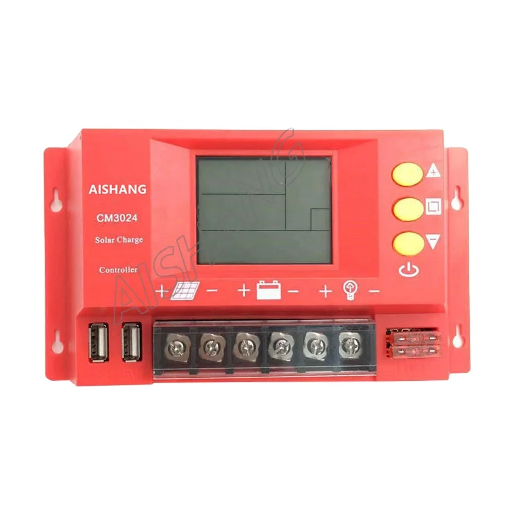 AISHANG solar battery charge controller solar charger controller 30 amp solar controller price 12/24V