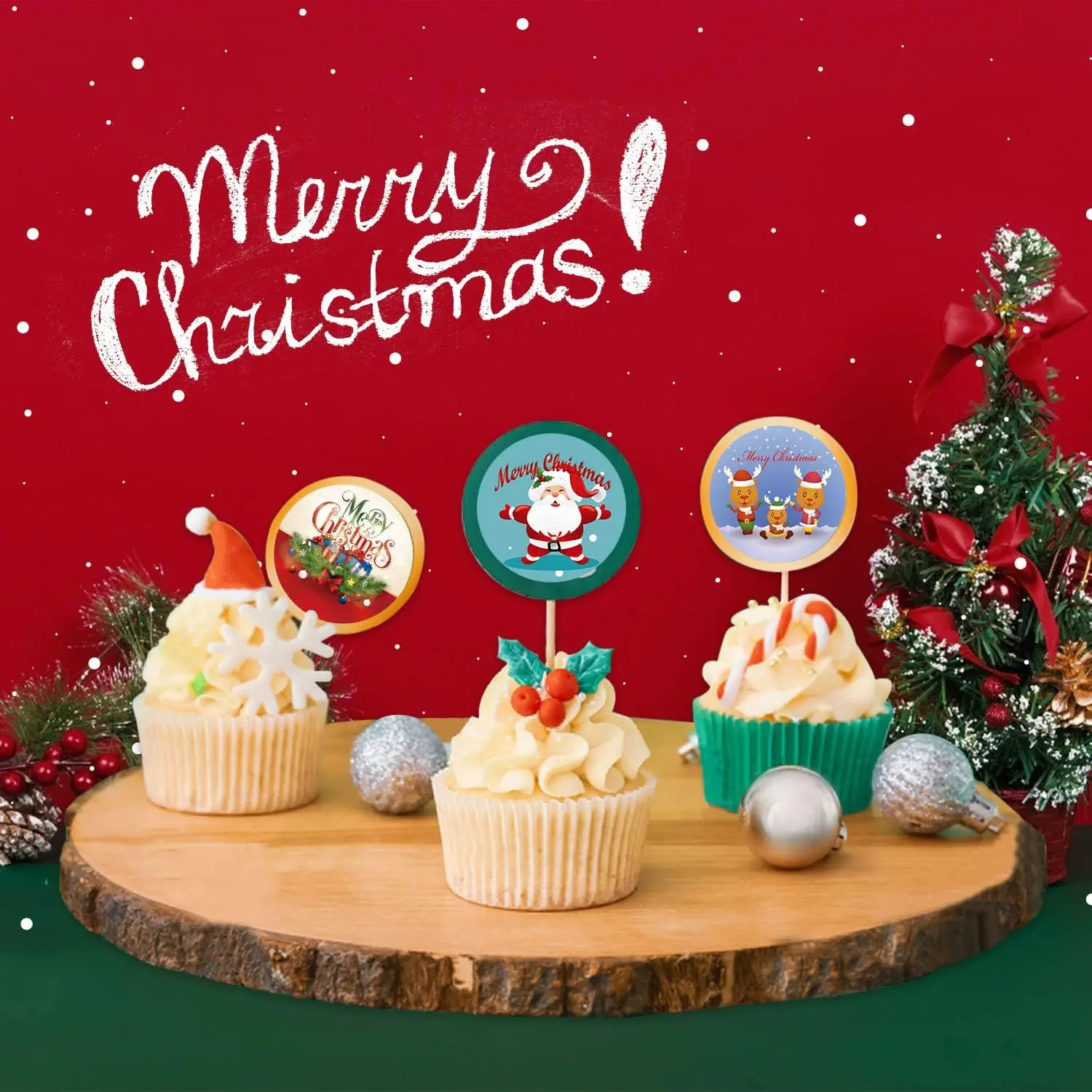 Cute Round Stickers Merry Christmas Stickers Labels Roll Self-Adhesive Christmas Stickers for Crafts Envelopes
