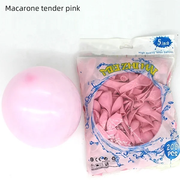 Factory price Customizable colors Explosion proof 5 inch macaron balloon for Birthday party decorations