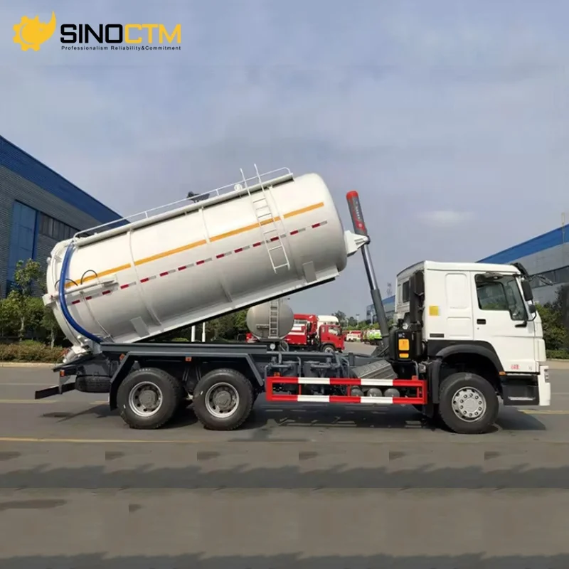 Sinotruk 290hp 10wheel heavy duty jetting and suction sewage pump tank truck