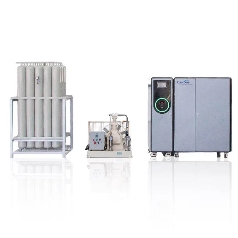 PSA oxygen generator with cylinder ramp to fill cylinder automatically