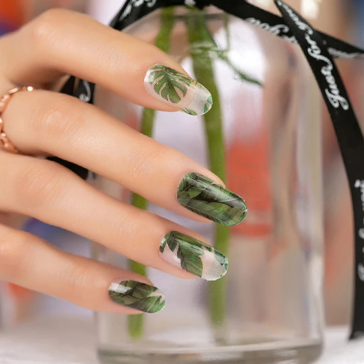 Transparent watermelon for summer holiday 16 strips 100% nail polish strips nail art stickers nail wraps