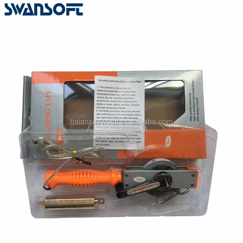 High quality stainless steel rigid grip dipping tape oil tank use 1st grade tape measure 10m 15m 20m 30m Oil Sounding Tape