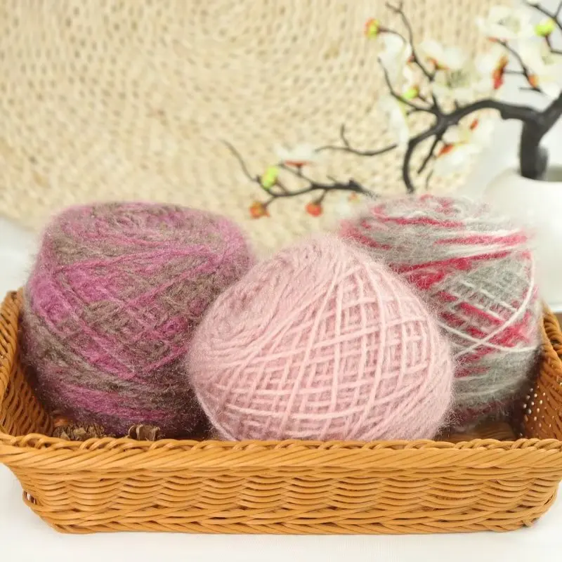 Handmade 150g 3.0mm Squirrel Velvet Yarn Ball 100% Polyester Recycled Spun Yarn for Knitting for DIY Scarf Hat Sweater