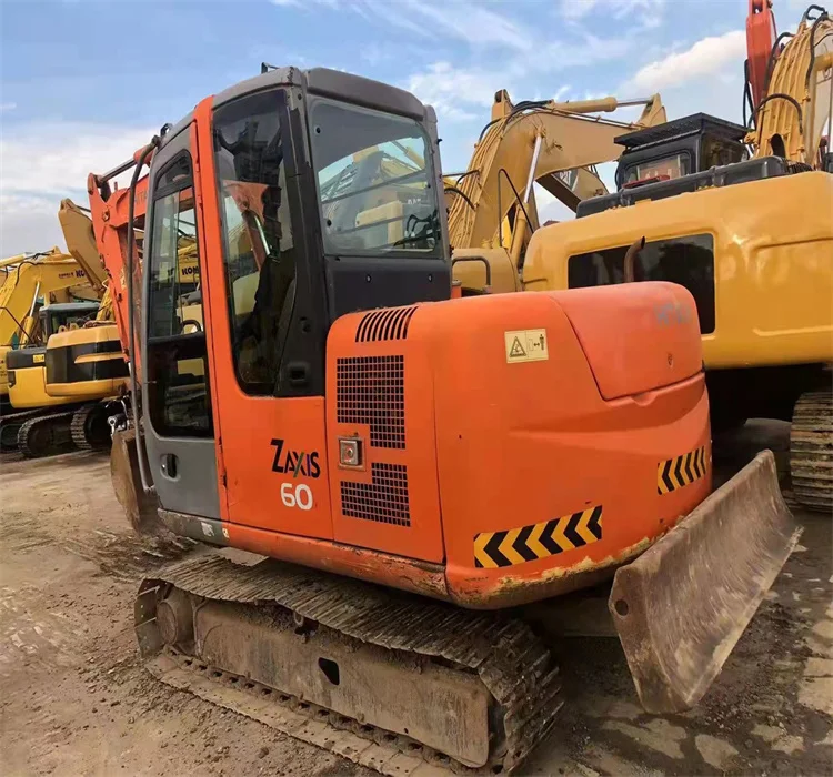 original color HITACHI ZX60 6 ton used second hand mini excavator made in Japan