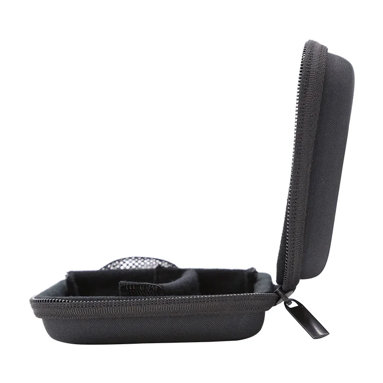 Custom Logo Rubber Zipper Blood Sugar Meter Glucose Meter Diabetes Testing Kit Storage Case Glucometer Bag With Foam EVA Packing