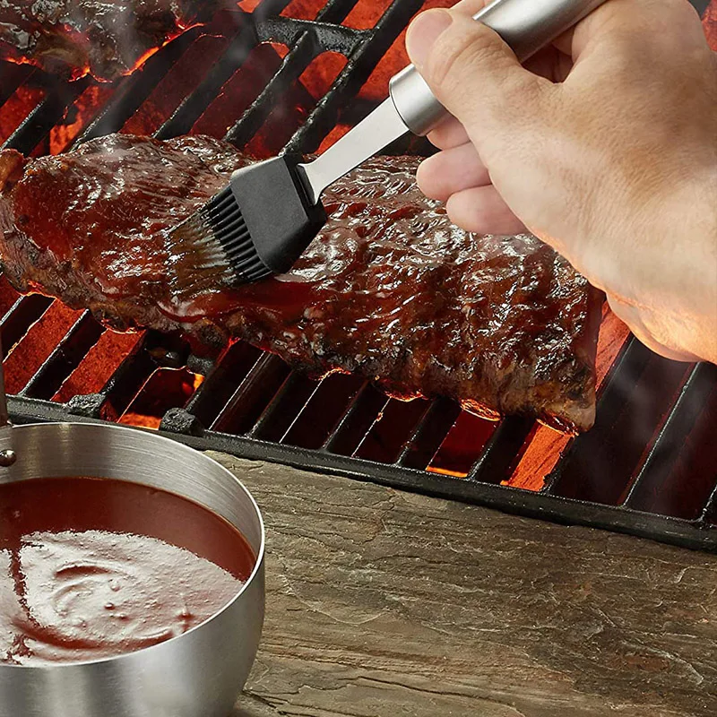 OEM Factory Outdoor Bbq Stainless Steel Sauce Bowl Portable Barbecue Oil Bowl Basting Bowl Sauce Pot