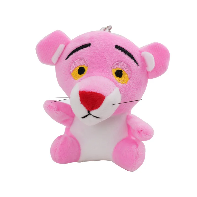 S664 Pink Panther plush pendant Naughty Panther plush keychain action figure plush toy mini stuffed doll pendant