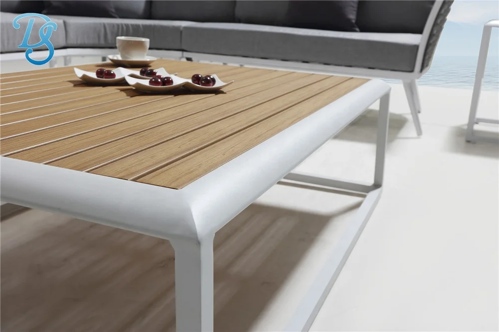 
New Design Garden High Quality Sofa Sets. Garden Sectional Sofa And Wood Table. 