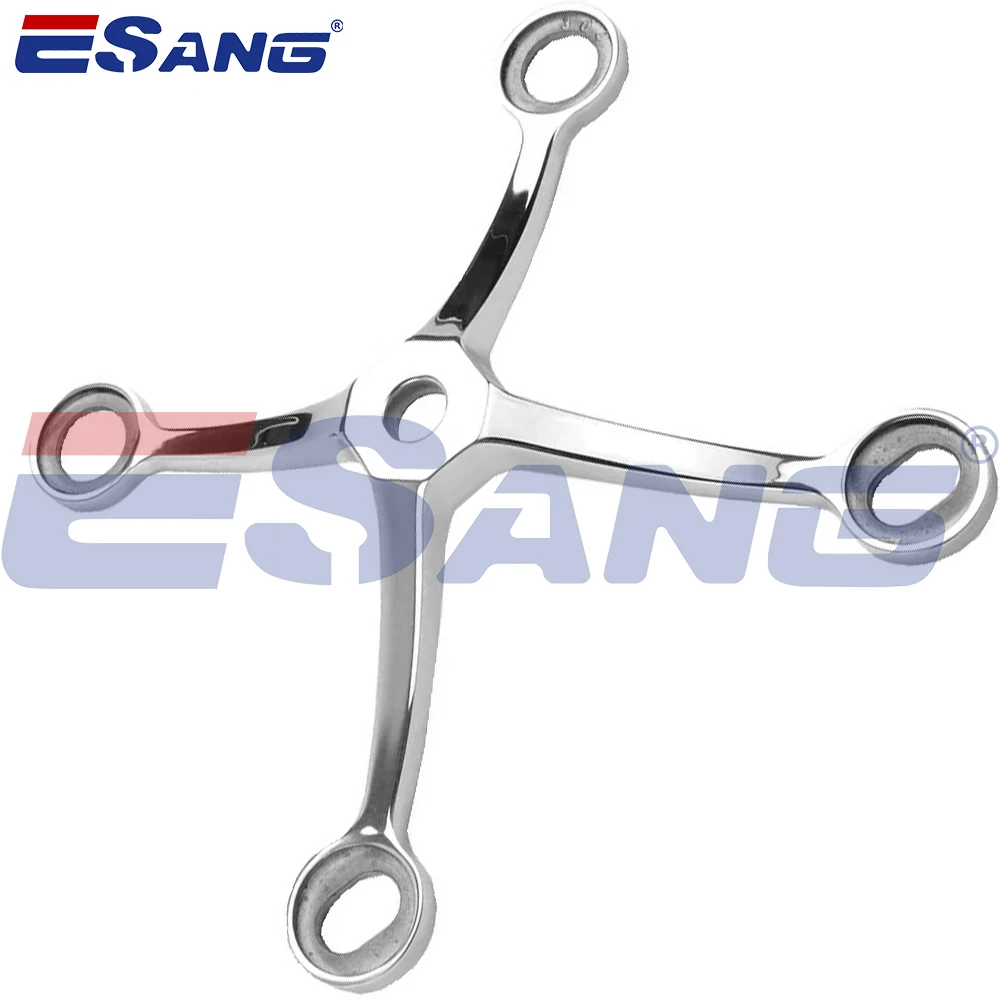 ESANG Building Hardware Glass Accessories Stainless Steel 4 Arms Glass Spider Connection