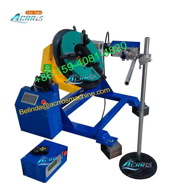 Automatic 600kg Welding Positioner 500mm Tube 240mm Industrial Turntable 240mm Center Hole Featuring Bearin Core Chuck Clamping
