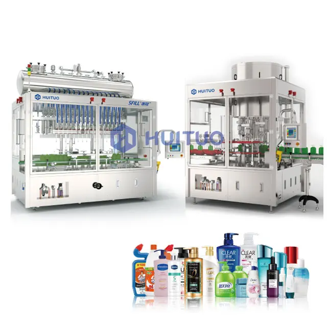 Multifunctional bottle liquid detergent flowmeter filling and servo capping machine for pump, trigger and twist off