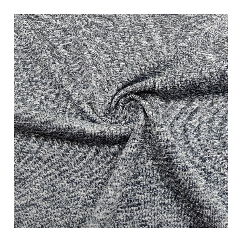 Top Quality Customized Melange Knitting Yarn Biodegradable Recycle Fabric 135Gsm Cation Fabric 100% Polyester Jersey Fabric