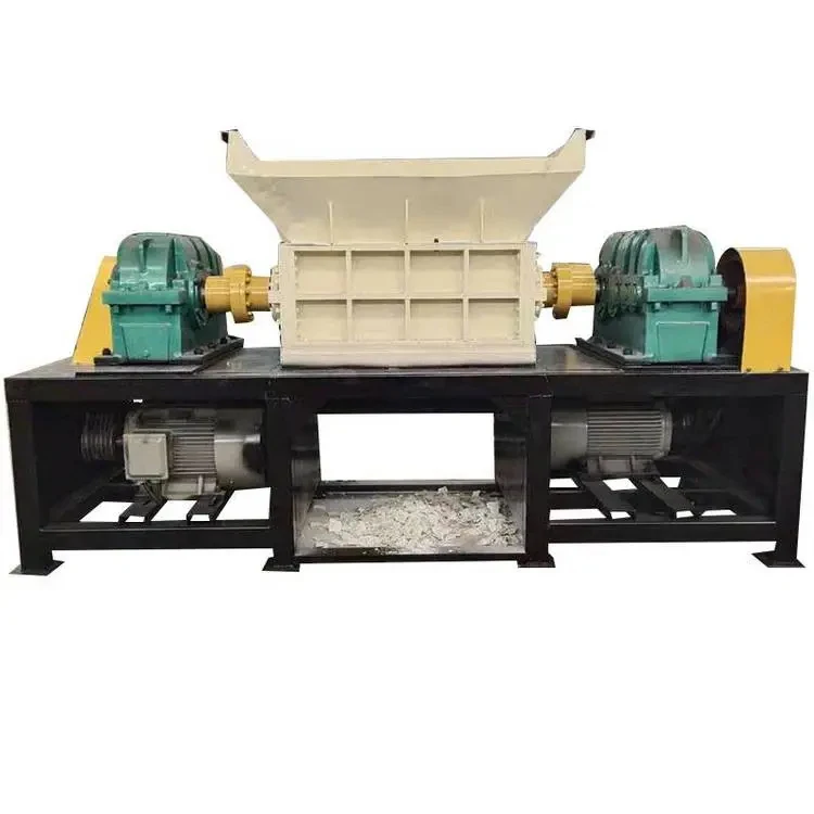 Advanced Double Shaft Scrap Metal Plastic Crusher Stable Crushing  Bale Cutting Straw Forage Chopper Power Plant Equipment