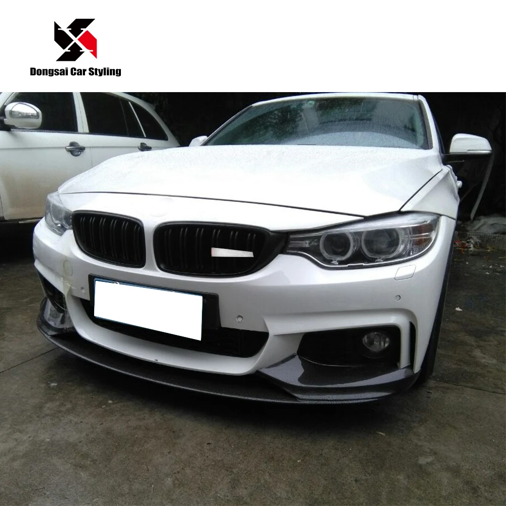 MP Style Carbon Fiber Front Bumper Chin Lip Front Splitter Spoiler for BMW 4 Series F32 F33 F36 M Sport M Tech 2014+