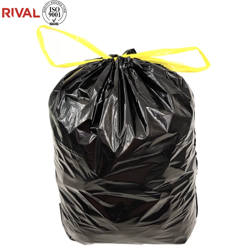 ISO 9001 Factory ldpe garbage bag, plastic garbage bags, biodegradable blue trash bags black bin bag liner