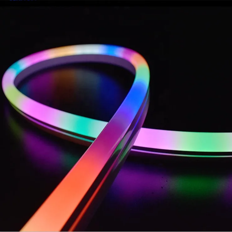  12 В Многоцветный адресуемый rgb светодиодный неоновый шнур гибкий