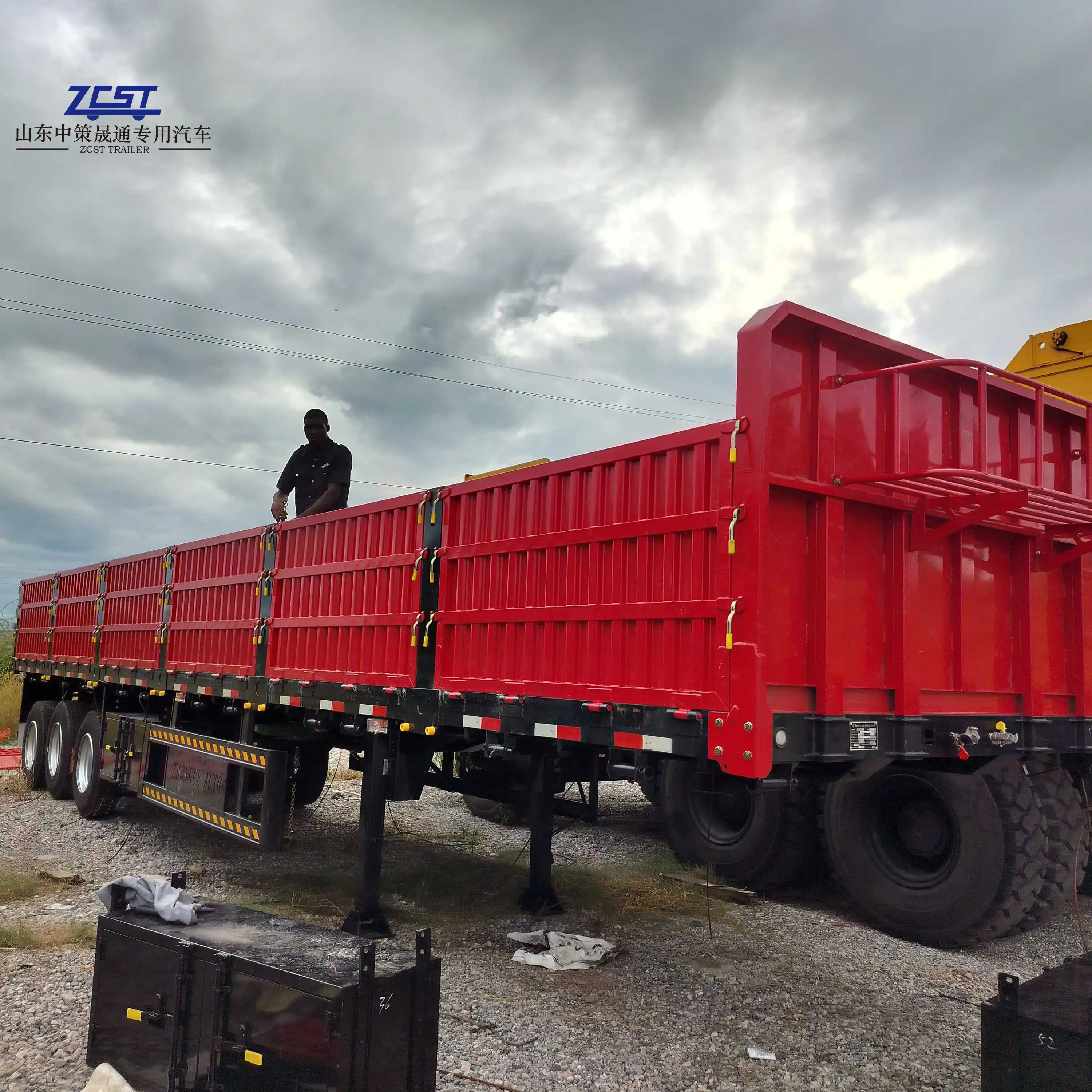 Hot Sale 2 & 3 Axles Semi-Trailer Iron Cargo Flatbed Sidewall Semi-Trailer with Hot Selling Features