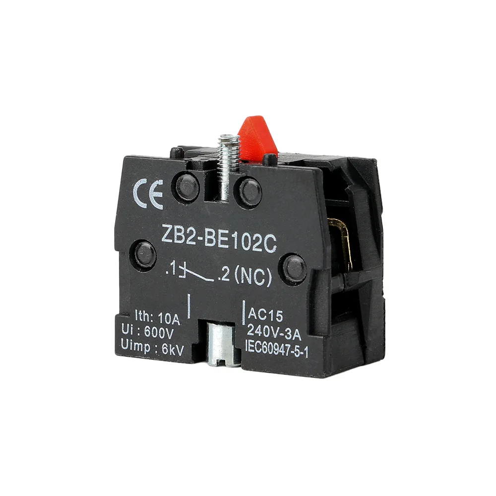 Кнопочный переключатель свяжитесь ZB2 XB2-BE101C один замыкающий XB2-BE102C нормально замкнутый контакт