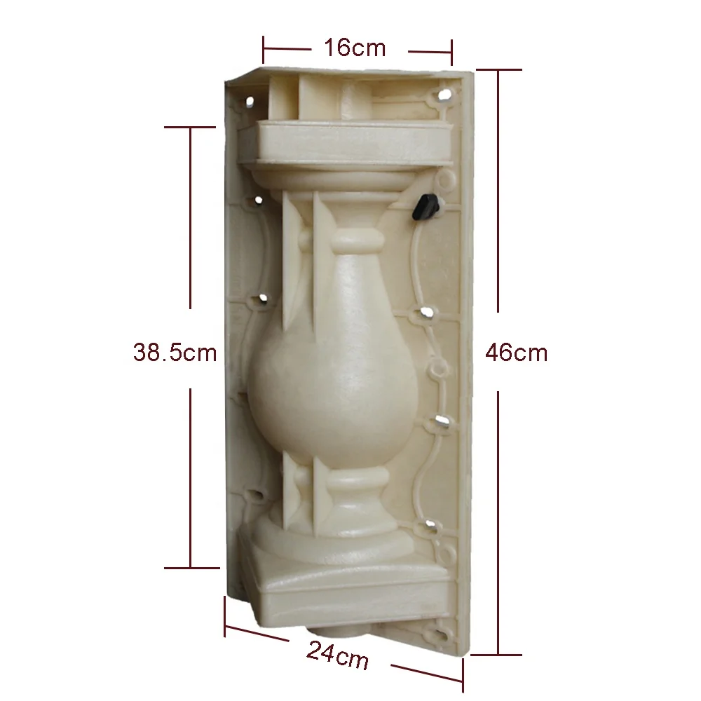 House Decoration Balustrade Mold Plastic Concrete Railing Balcony Railing Rome Pillar Rail Garden Handrail Mould China Sales