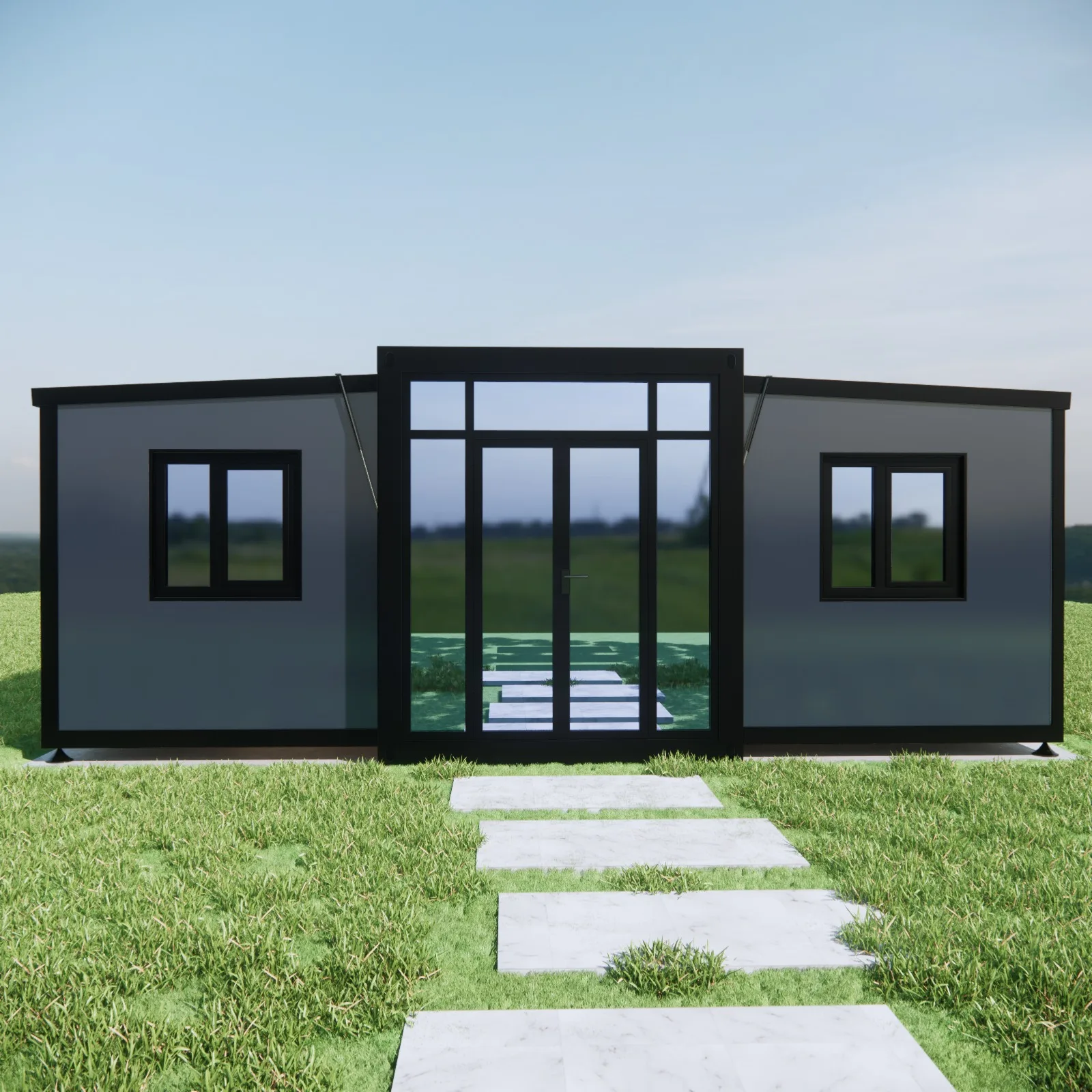 Modern 40ft Container House from Australia Modular Expandable Prefab Villa with Bathroom Kitchen Steel Construction for Sale