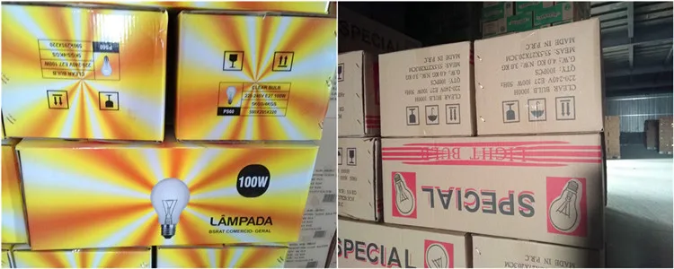  Традиционная лампа накаливания A55 220V Clear GLS Shape 100W E27 Base OEM CE
