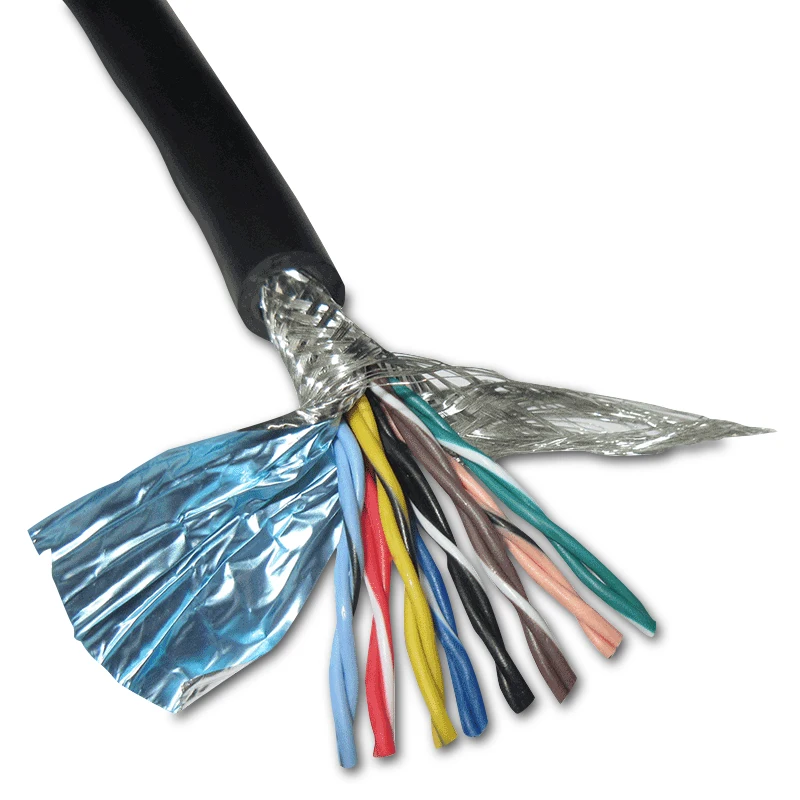 RS485 Rs422 Rs232 Rvvp Rvsp Signal Communication Cable 4 Core 0.2mm2 Flexible Shielded 2 Twisted Pair 100M PVC Copper Insulated