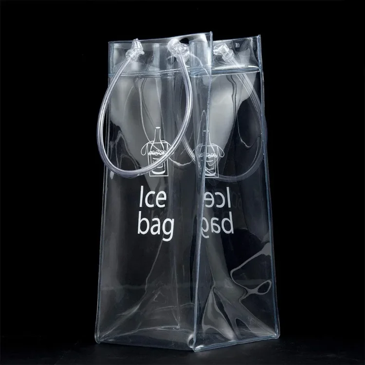 Hot Selling Clear Portable Liquor Ice-cold Tool Pvc Chilling Ice Bag Pvc Wine Bag