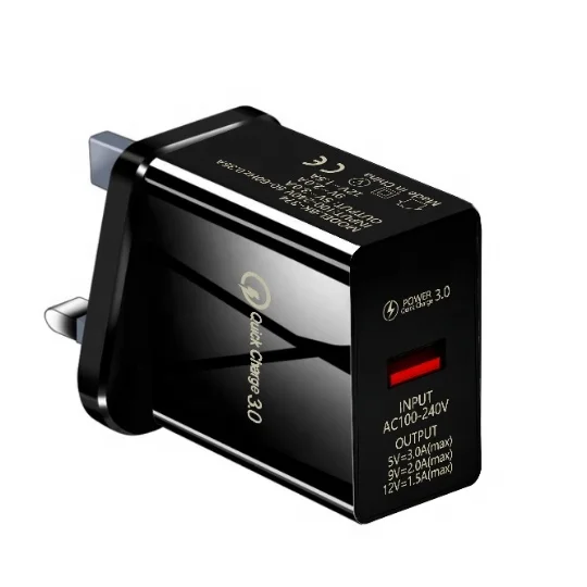Популярный дизайн Великобритания 30 Вт QC 3 0 USB-разъем для быстрой зарядки адаптер питания мобильного