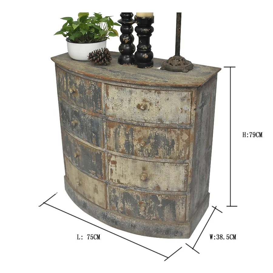 Luckywind Shabby Chic French Country Style Furniture Antique Wooden Corner Storage Cabinet for Living Room,Bedroom Decor