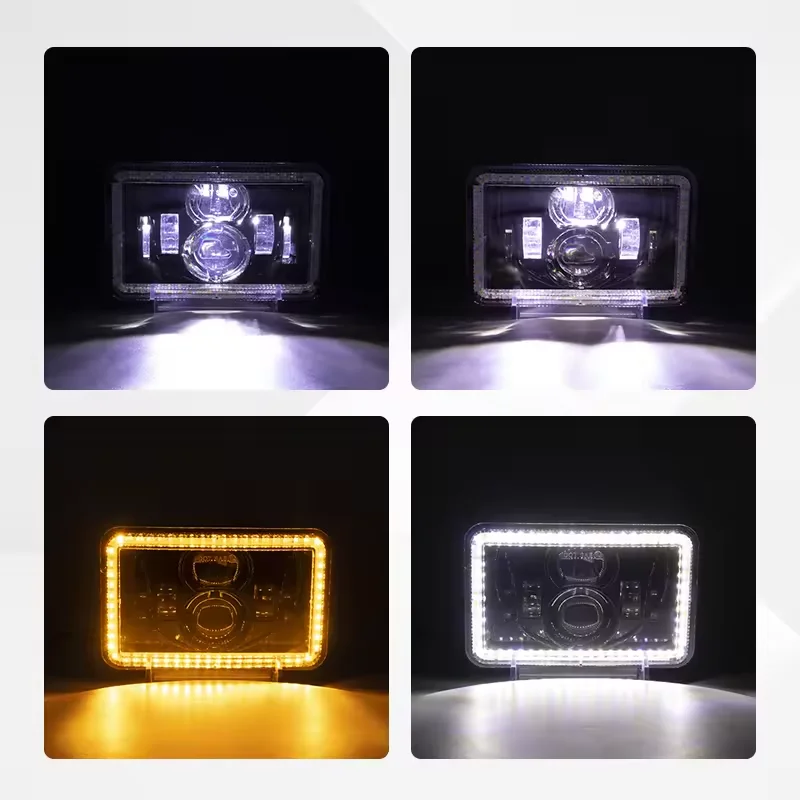 Vcan 5inch Square Headlight High/Low Beam Motorcycle Off Road Truck Rear Lamp IP67Waterproof Changeable 4X6 Car LED Headlight