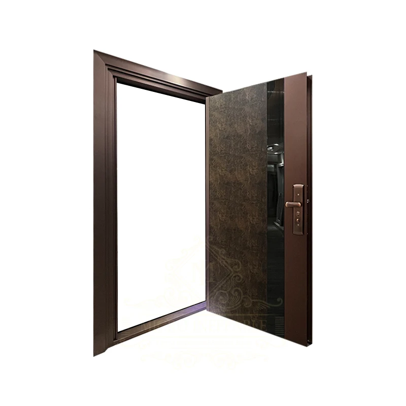 Egyptian Revial Style Waterproof Stainless Steel Doors Front Entry Door Modern Safety Metal Main Door