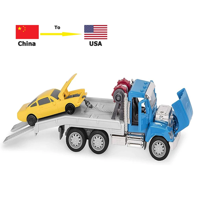 East Tow Truck Toys Sale DDP Door To Door China Shipping To USA Assorted Multi Color Truck For Sale