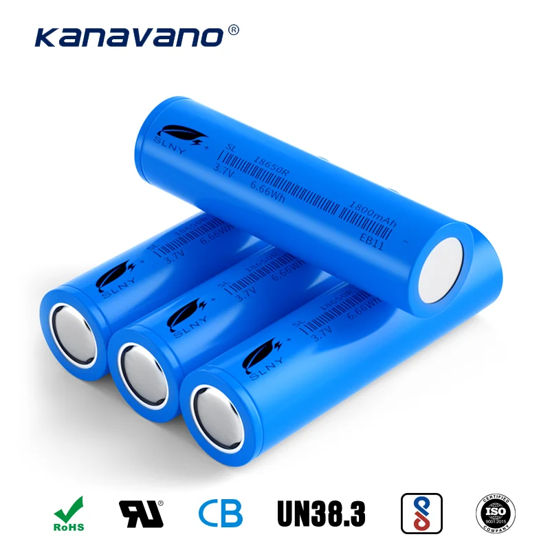 Kanavano A-class 18650 akku 18650 li ion battery 3.7v 1800 mah li-ionen-akku for mini fan