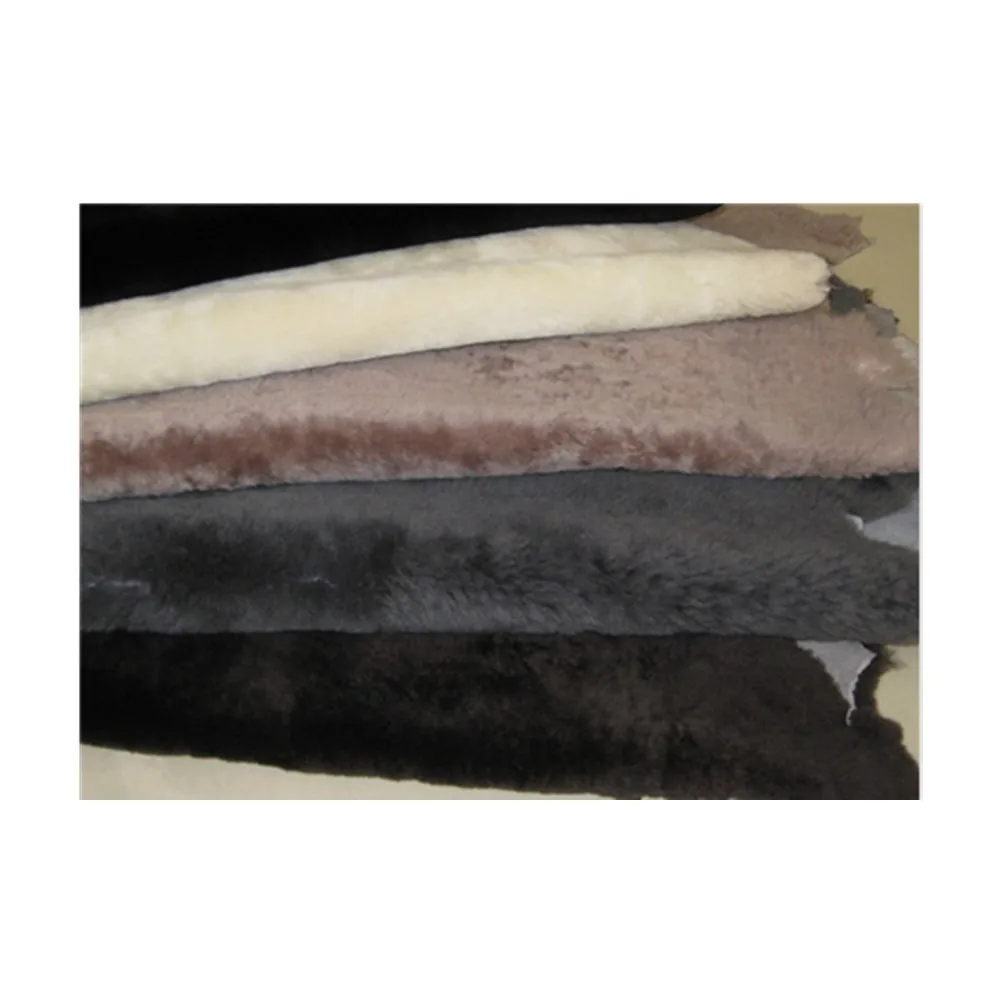 Raw color shoe lining Australia sheep skin shearling sheepskin with wool lining leather for shoe