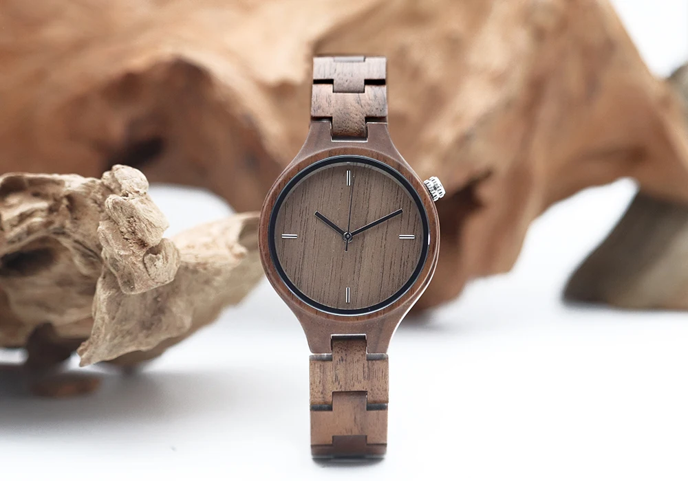 Wholesale Factory Direct Premium Quality Wooden Watches Trendy Fashion Simple Ladies Watch