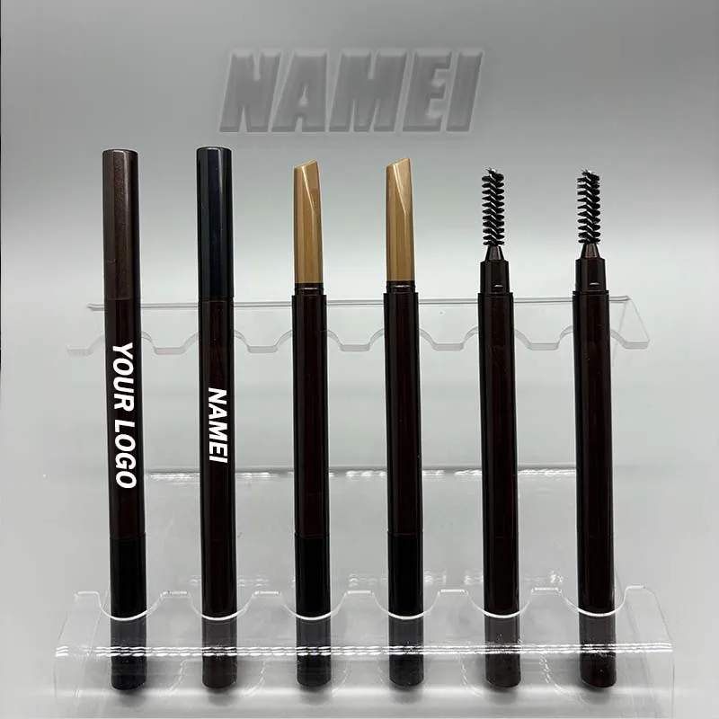 Wholesale Custom Your Own Brand Dual End Head Eye Brow empty Eyebrow Pencil tube With Brush cosmetic bottle container