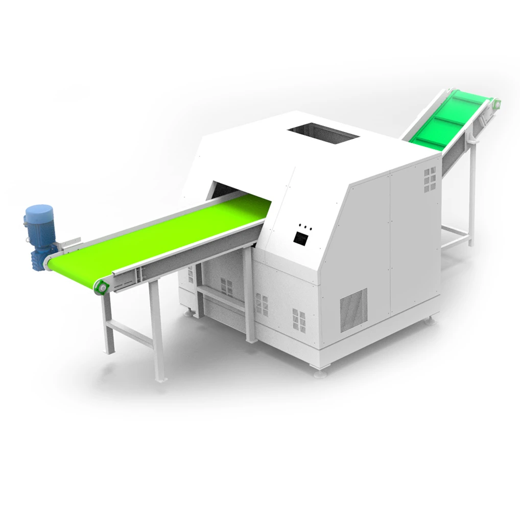 Industrial Two Shaft Paper Document Books Shredder with Conveyor