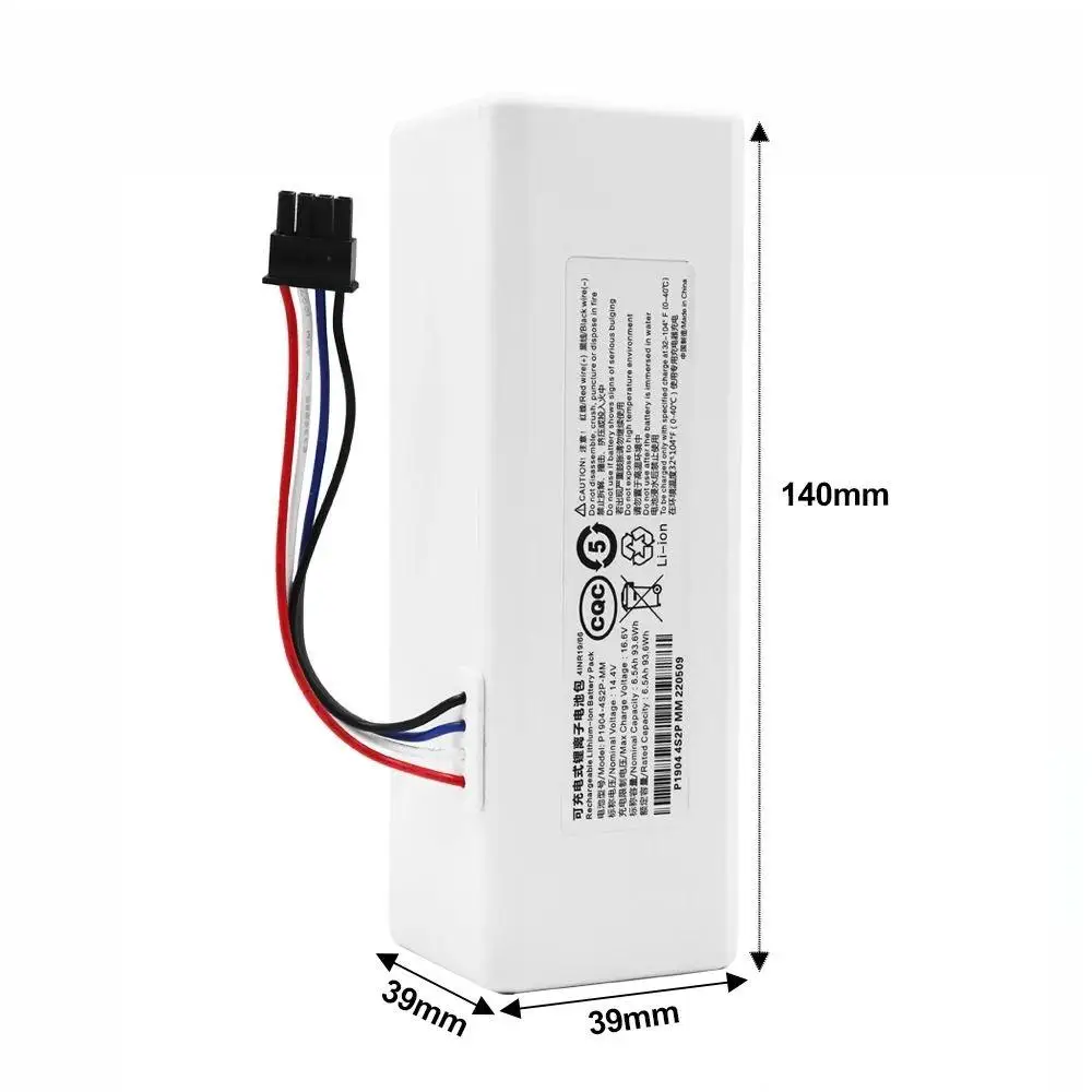 Fit For Xiaomi Robot Vacuum cleaner battery Mop 1C Mijia STYTJ01ZHM Parts of Water Tank Dustbin Battery 6500mAh P1904-4S1P-MM