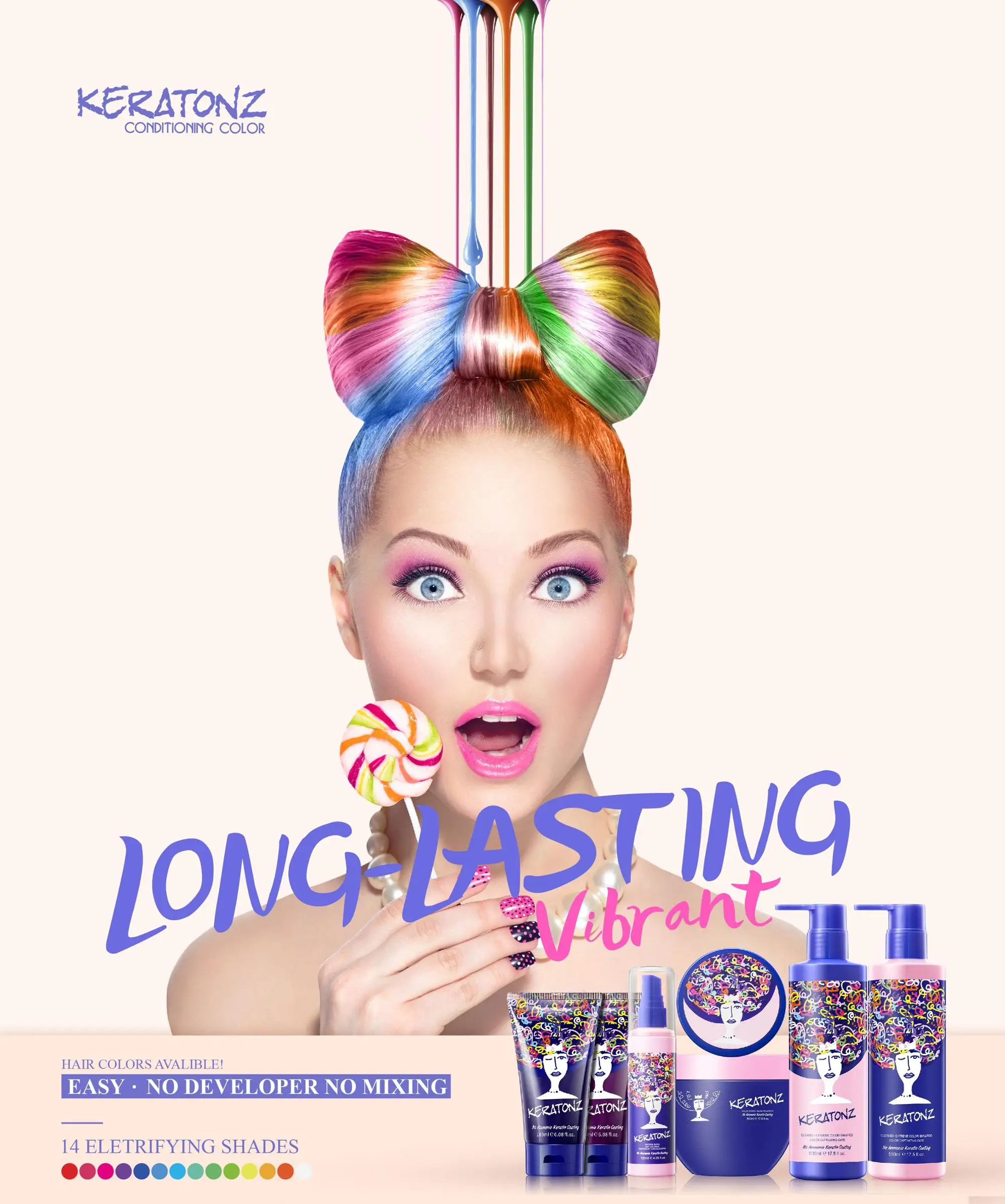 Keratonz Semi Permanent Hair Color Dye