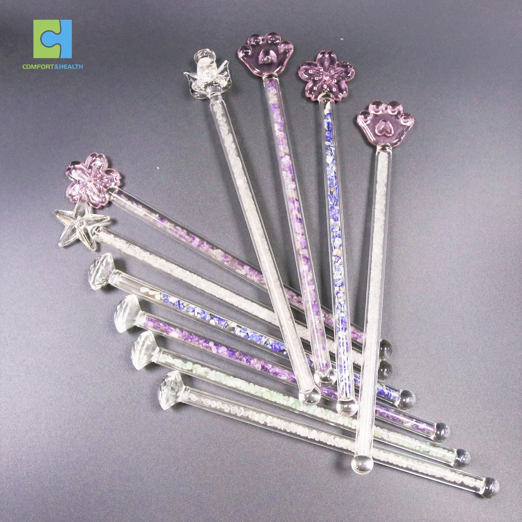 Luxury Glass Stirring Rods Transparent Glass Cocktail Stick Coffee Stirrer