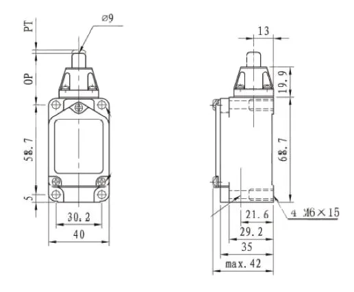 KJT Good Price KB-5101 Schmersal Omran IP66 10A 250VAC aluminum alloy medium vertical travel switch