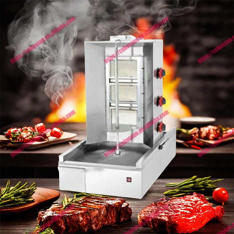 New Products in 2024 Chicken Kebab Machine Popular Gas Shawarma Machine Commercial Stainless Steel Electric Restaurant 1PC