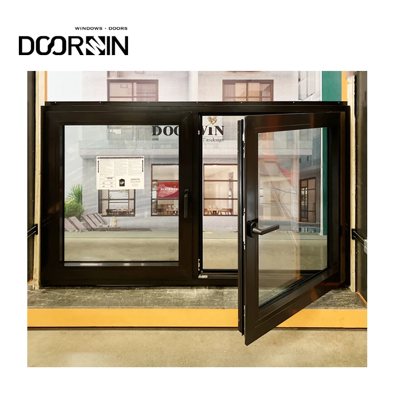 Professional Double Glazing French Windows New Products Tilt Turn Casement Windows Aluminum Alloy Horizontal Graphic Design