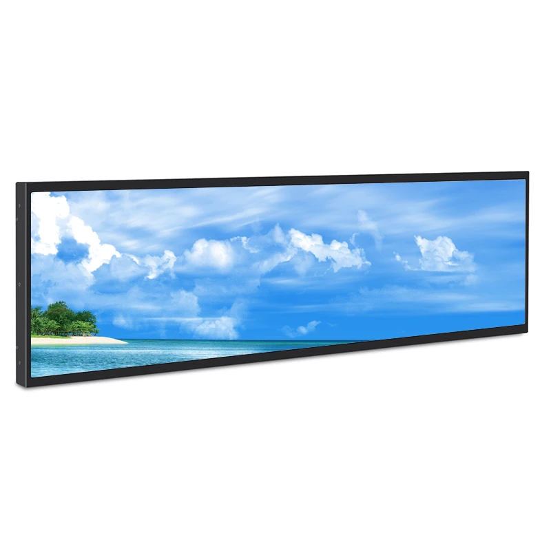 
35 inch stretched bus lcd advertising display screen small bar lcd screen for supermarket 